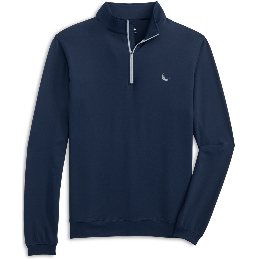 Navy Q-Zip - Moon Chest Embroidery